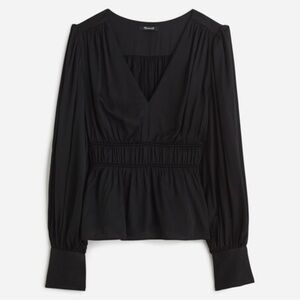 Madewell satin peplum top (4)